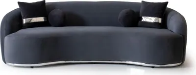 Zdjęcie produktu dla Designerska sofa 4-osobowa czarna sofy kanapy duże xxl siedzisko 250cm