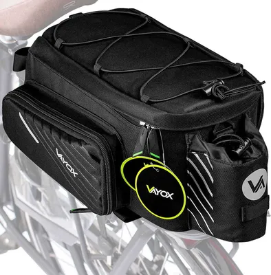Produktbild von Vayox Fahrradtasche VA0171 | 12 L |  Flaschenhalter | Regenschutz | Easy-Mount | Schwarz