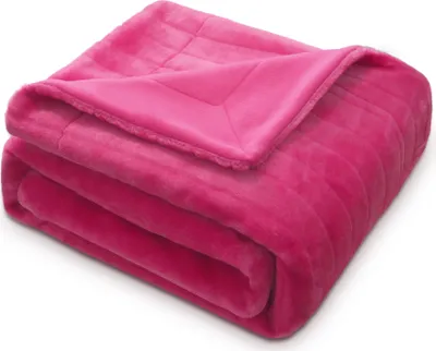 Produktbild von Decke pink 1,8 kg Kuscheldecke 150x200 Tagesdecke schwere Qualität kuschelig Mia Überbett Überwurf Kinderzimmer