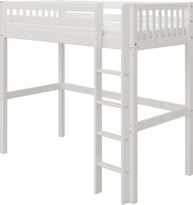 Produktbild von FURNLUX Hochbett Nordic Dream Weiss 90x200cm / Hauptfarbe: Weiß / Abmessungen: 106 x 183 x 209 cm