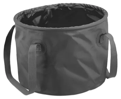 Produktbild von Relaxdays Falteimer Camping, 15l, zusammenfaltbar, Campingeimer mit Henkeln, HBT: 23x31x31 cm, outdoor, PVC, grau