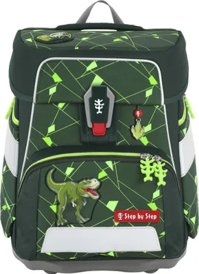 Dinosaurier Schulranzen Set Für Jungen - Bunter Tornister Mit Dino-Motiv, Robuster Rucksack