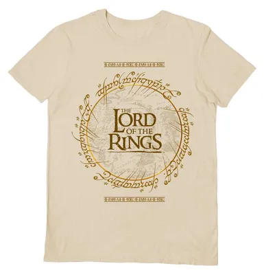Productafbeelding van Lord of the Rings - T-shirt voor heren/dames, uni, logo PM14014 (XL) (beige), AI-gegenereerde afbeelding