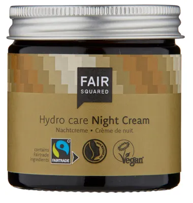 Produktbild von Fair Squared Night Cream Argan, Nachtcreme, Frauen, Gesicht, Anti-Aging, Feuchtigkeitsspendend, Nährend, Regenerierend, Beruhigend, 50 ml, Topf