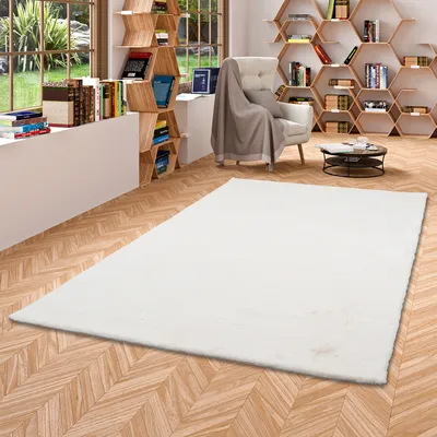 Produktbild von Luxus Super Soft Fellteppich Plush Weiss, Größe:180x250 cm