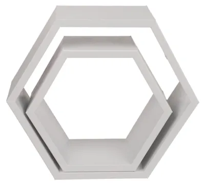 Image de Ensemble de 2 étagères hexagonales murales