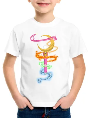Produktbild von style3 Mondzepter Kinder T-Shirt sailor mondstab luna mars planet anime