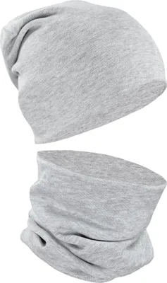 Produktbild von Alkato Unisex Beanie Mütze und Schal Set Uni, Farbe: Grau Meliert, Größe: Einheitsgröße