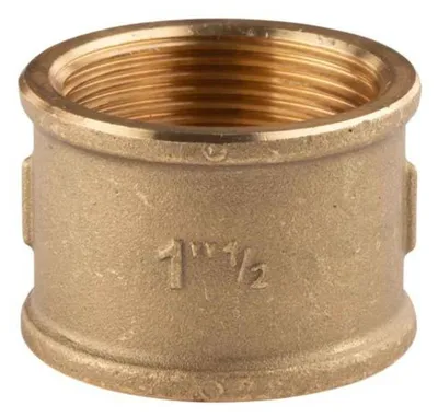 Produktbild von Messing Gewinde-Fitting Muffe 1 1/2'IG - 1 1/2'IG (DN 40) - schwere Ausführung