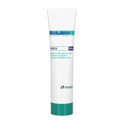 Produktbild von Mediderm Creme 100g - Medizinisches Heilmittel für Hautprobleme & Psoriasis, hergestellt in Polen von Farmina, Mindesthaltbarkeitsdatum bis 31. Juli 2027