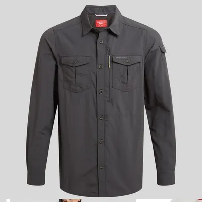 Produktbild von Craghoppers Herren NosiLife Adventure III Langarmhemd black pepper S