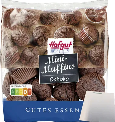 Produktbild von Hofgut Mini Muffins Schoko (225g Beutel) + usy Block