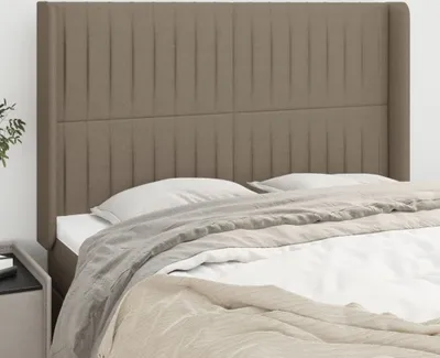 Produktbild von Design Möbel Kopfteil mit Ohren Taupe 147x16x118/128 cm Stoff - 2024 Neu