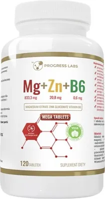 Image de Witamina Mg + Zn + B6 supplément diététique 120 tabletek