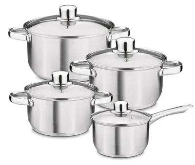 Produktbild von Bahama II 8 teiliges Edelstahl Topfset mit Deckeln