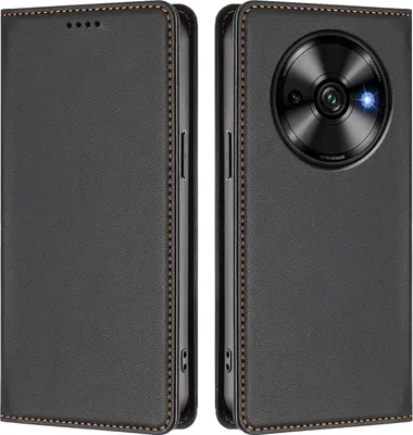 Immagine prodotto di Custodia in pelle per Oukitel C59 / C59 Pro, custodia flip magnetica in Finto cuoio con supporto Nero