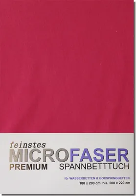 Produktbild von Microfaser-Jersey-Spannbetttuch 180 bis 220 cm BORDEAUX