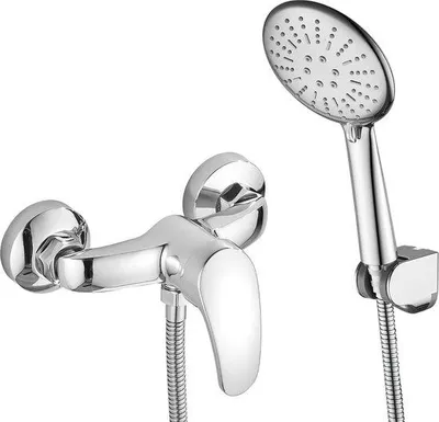 Immagine prodotto di Rubinetto per doccia con doccetta, tubo in acciaio inossidabile da 1,5 m, 3 tipi di getto, cromato