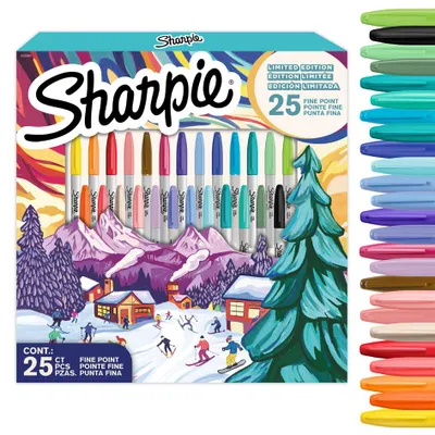 Image de Sharpie 2220997 Sharpie Permanent-Marker FINE, 25er Holiday Pack