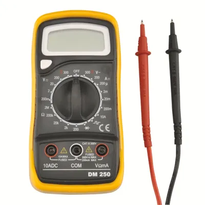 Produktbild von Unitec Digital-Multimeter DM250 schwarz/gelb