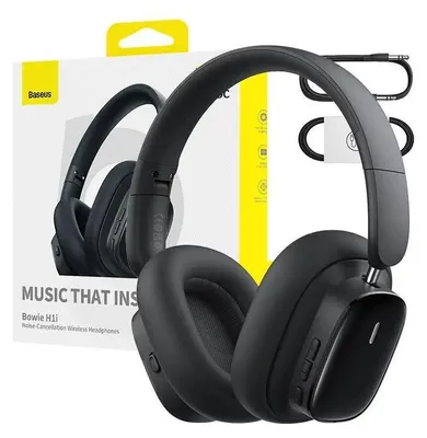 Zdjęcie produktu dla Baseus Bowie H1i, Bezprzewodowy, 20 - 40000 Hz, Połączenia/muzyka, 227 g, Zestaw słuchawkowy, Czarny