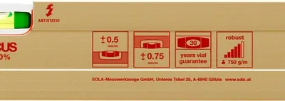 Obrázok produktu pre Wasserwaage AZ 120cm Alu.gold 0,5 mm/m SOLA
