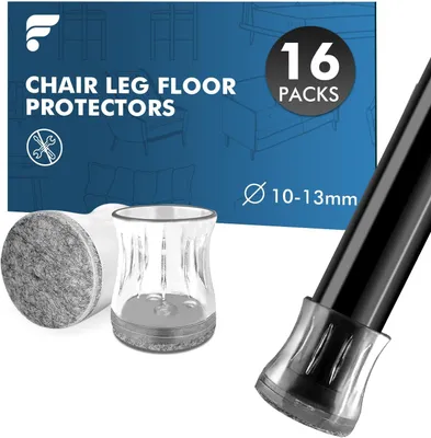 Produktbild von Filz Stuhlbeinstopper 16 Stück, Rund, 10-13 mm, Abriebfest, Geräuschdämpfend, für Holzböden