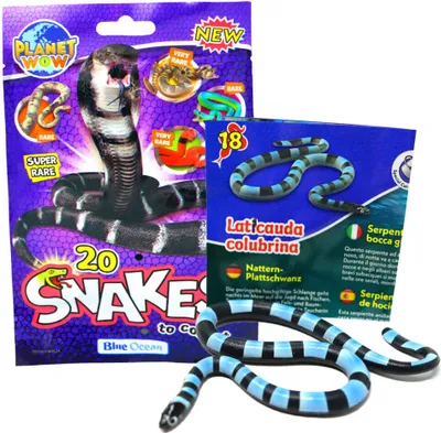 Produktbild von Blue Ocean Snakes Sammelfiguren 2024 - Planet Wow - Figur 18. Nattern Plattschwanz