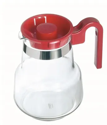 Immagine prodotto di Pyrex Teiera in Vetro Borosilicato con Coperchio Rosso 1,0 Lt
