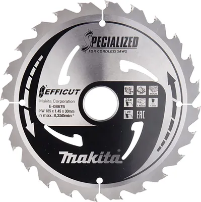 Immagine prodotto di Lama per sega circolare Makita EFFICUT 185 x 30 mm - 24 denti