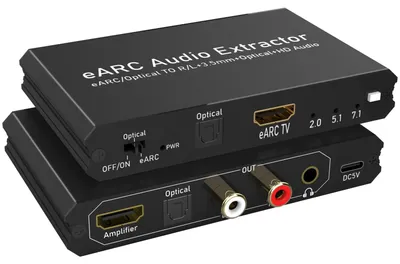 Obrázok produktu pre 192 kHz eARC/ARC audio extraktor, digitálno-analógový audio konvertor