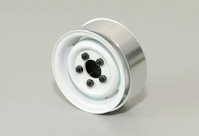 Produktbild von RC4WD Z-W0076 1.55 Landies Vintage Stamped Stahl Beadlock Felgen (White) 4 Stk.