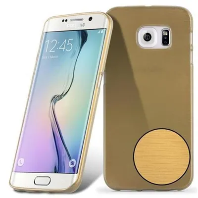 Image de Cadorabo Housse pour Samsung Galaxy S6 EDGE Housse de protection en or Housse de protection TPU silicone Etui Case Cover