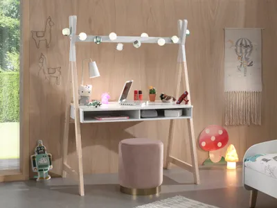 Produktbild von Vipack Kinderschreibtisch Kiddy Tipi weiß/natur