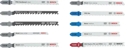 Image de Lot de 10 lames de scie sauteuse Bosch pour matériaux multiples