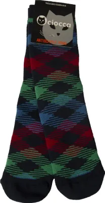 Image de Une paire de chaussettes courtes pour homme CIOCCA, dotées de renforts antidérapants en coton, référence TU45, pointures 40 à 45, 90 % coton, 9 % polyamide, 1 % Élasthanne