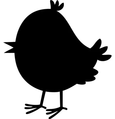 Produktbild von Kreidetafel-Aufkleber – abwischbare Wandaufkleber – Karikatur eines kleinen Vogels – 70 x 65 cm