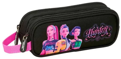 Produktbild von Safta K-pop Demon Hunters Mäppchen Schwarz  Mann Schwarz One Size