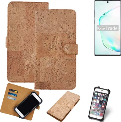 Produktbild von K-S-Trade Hülle kompatibel mit Samsung Galaxy Note 10+  Kork Handyhülle Cover  Schutzhülle TPU Case Bumper in Hellbraun, (1x)