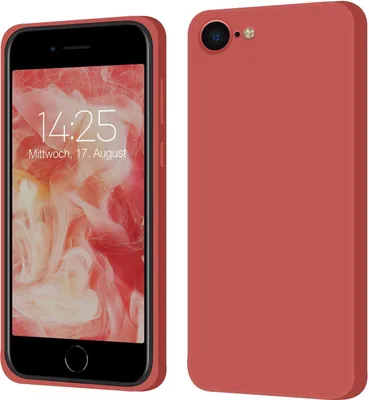 Produktbild von Hülle für Apple iPhone 7 / 8 / SE 2020 Case Cover Bumper Silikon Softgrip Schutzhülle Farbe: Rot