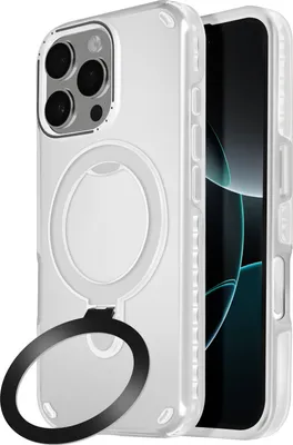 Produktbild von Avizar, MagSafe Hülle für Apple iPhone 16 Pro Stoßfest mit Klappständer, Weiß