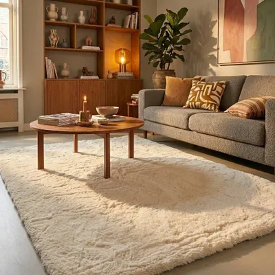 Produktbild von Volero - Hochflor Teppich - Comfy Supreme Creme - 230x330 cm - Wohnzimmer, Esszimmer, Schlafzimmer - Ländlich, Modern, Skandinavisch