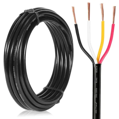 Immagine prodotto di Cavo rimorchio - 4 fili - 5 m - 4 x 0,75 mm² - Rotondo PVC - 6,6 mm
