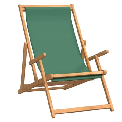 Immagine prodotto di vidaXL Sedia da spiaggia pieghevole in legno massiccio verde teak