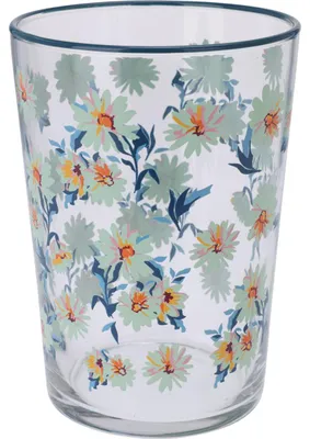 Produktbild von Großes Glas mit Blumenmuster, 510 ml