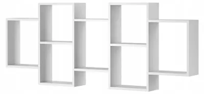 Produktbild von MINIO go for it, Wandregale, Hängendes Bücherregal "TIRI 1", 160cm, horizontalen, vertikalen, Weiss Matt Farbe