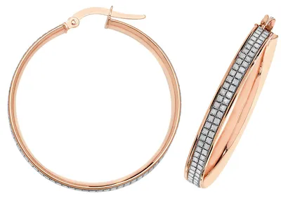 Produktbild von 9 Karat (375) Rotgold Damen - Creolen / Ohrringe - 30mm; TRS15949MM30