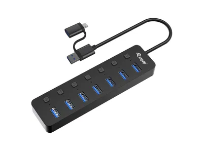 Image de Equip 7-Port USB-A3.2-Hub->7xUSB-A 3.2 +USB-C Adapter 5Gbps