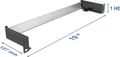 Obrázok produktu pre DeLOCK 67283, Panel pre DIN lištu, Kov, Čierna, 1 kusov