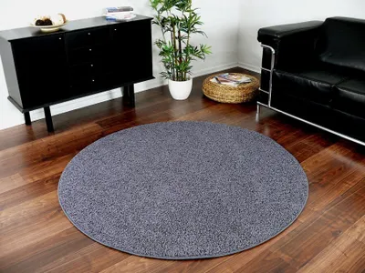 Produktbild von Hochflor Shaggy Teppich Prestige Anthrazit Rund, Größe:300 cm Rund